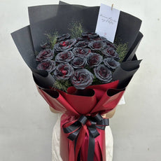 Dragon Heart" Bouquet Of 20 Black Roses