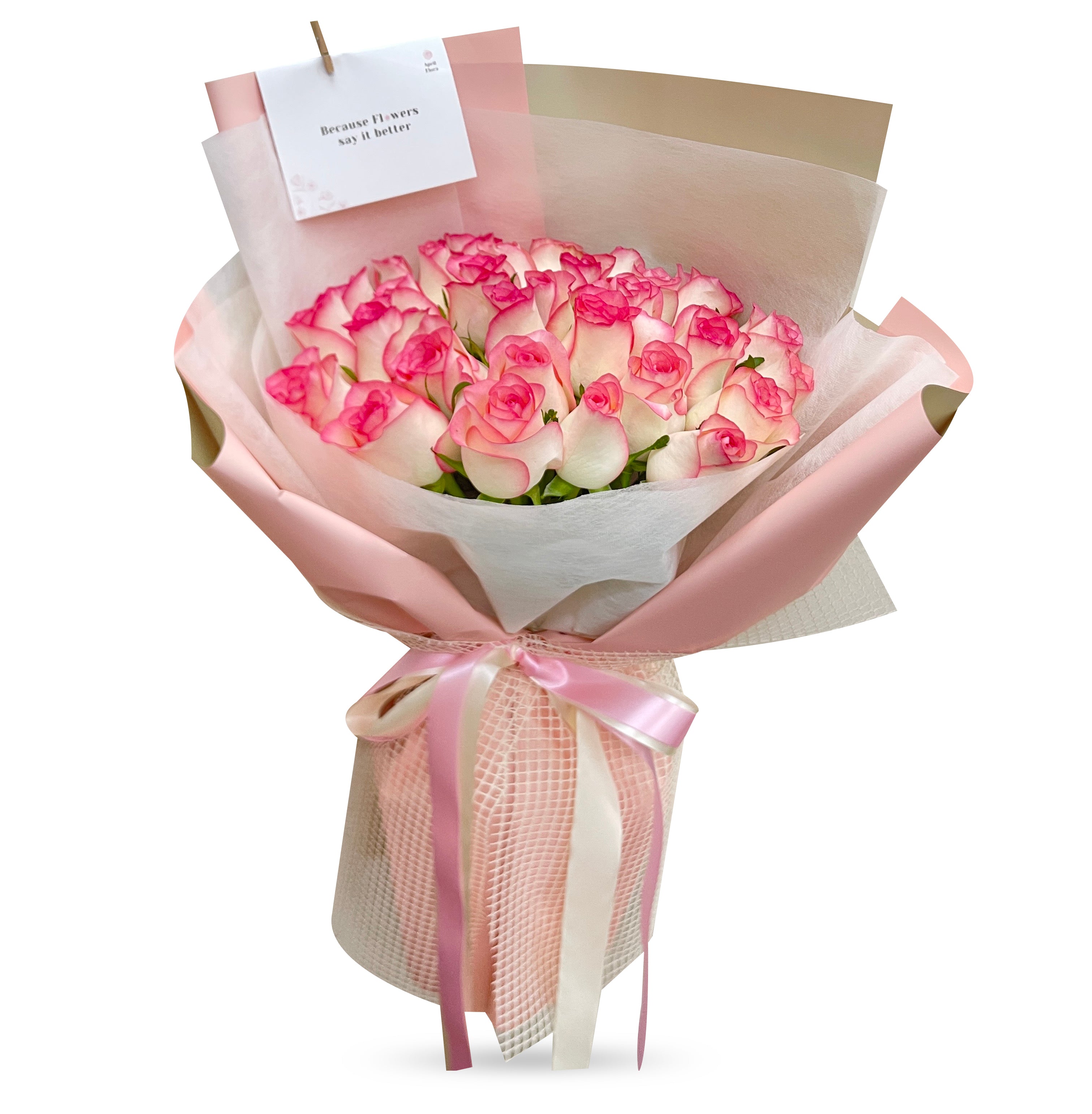 "Sweet Memories" Bouquet Of 30 Pink Roses