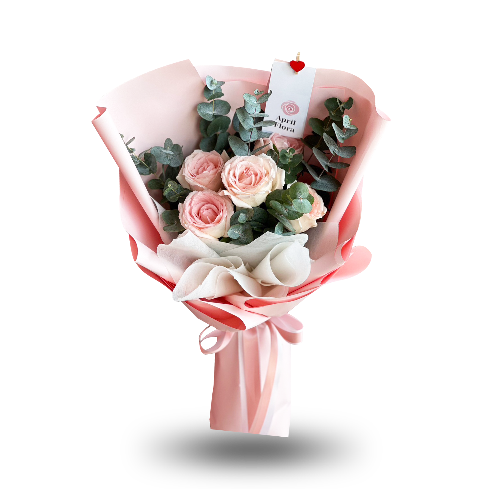 "My Angel" bouquet of 5 pink roses - Phuket