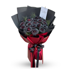 Dragon Heart" Bouquet Of 20 Black Roses