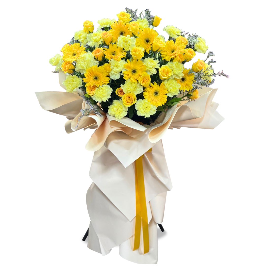 ดอกไม้พร้อมขาตั้ง "Yellow Yours"