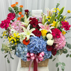 Wildflower Symphony – Mixed Flower Basket
