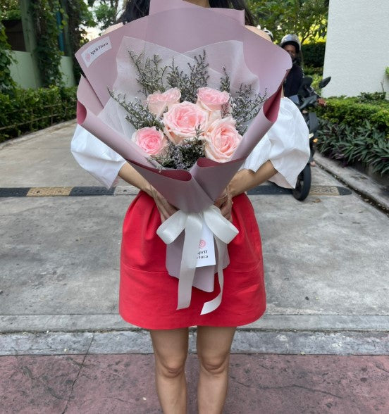 "My darling" bouquet of 5 pink roses - Phuket