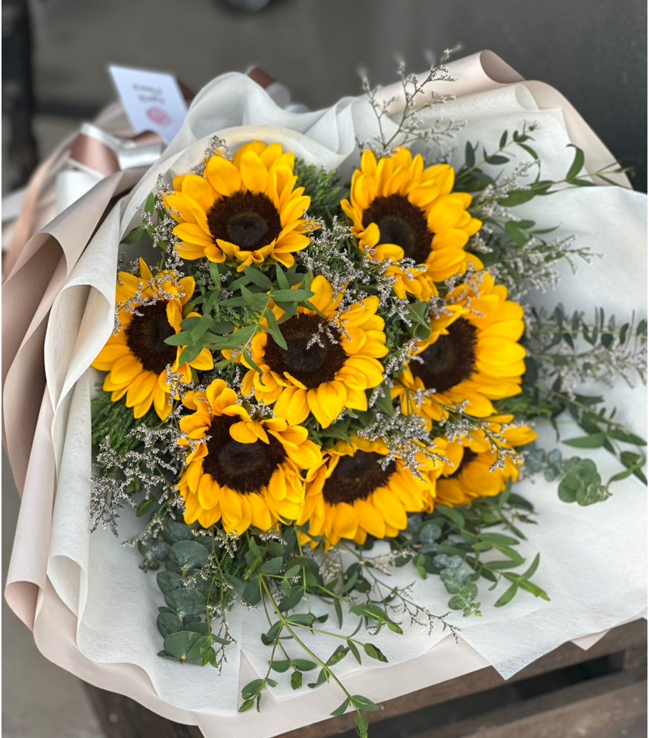 "Sun Shining" Bouquet Of Sunflowers