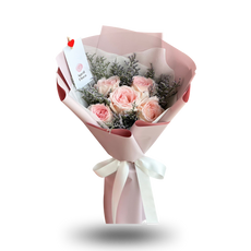 "My darling" bouquet of 5 pink roses