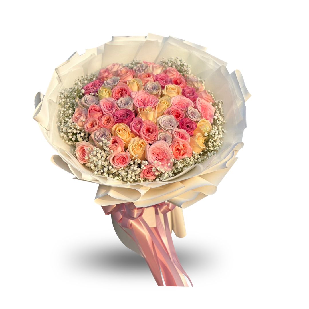 "Melts My Heart" Bouquet Of 50 Roses