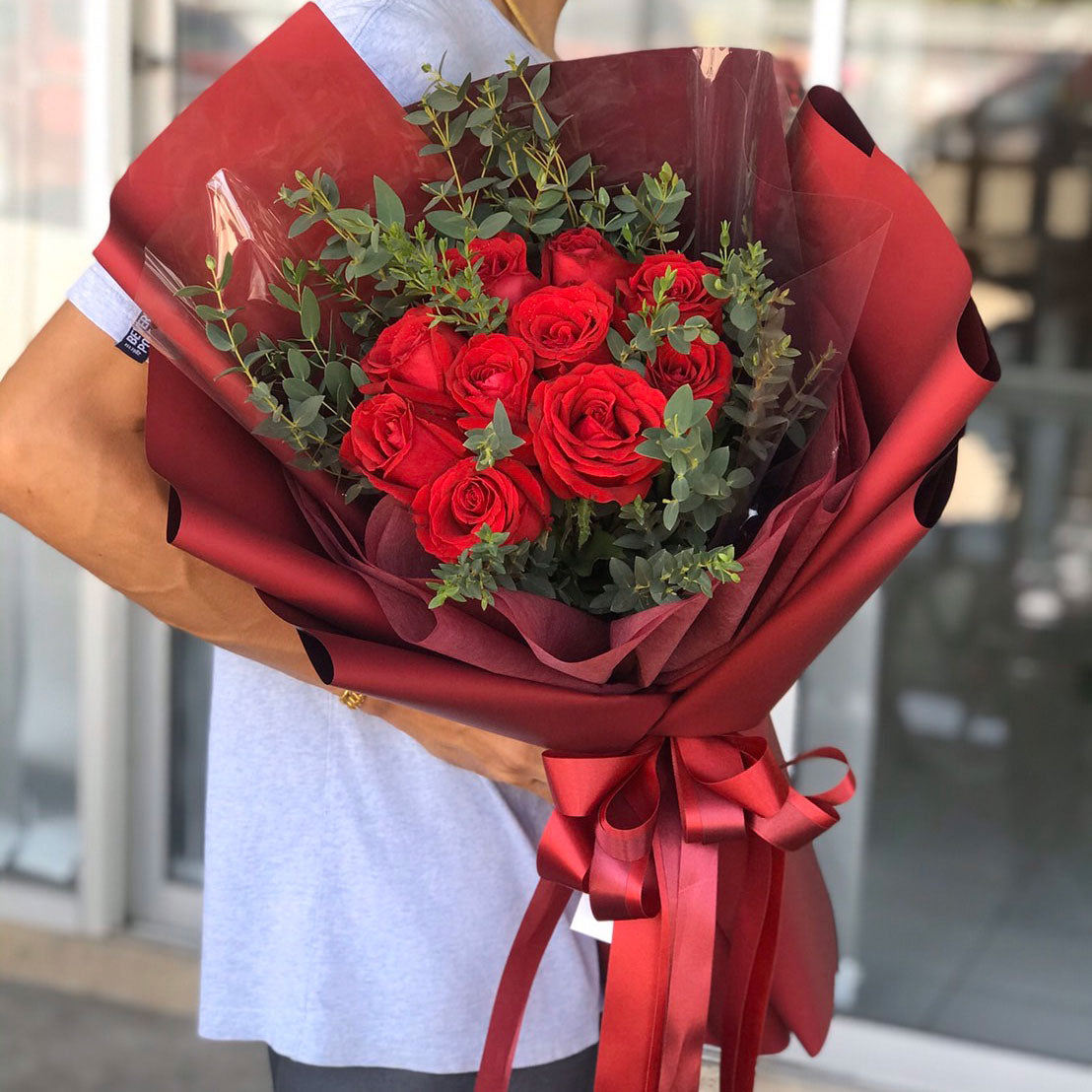 "Beautiful You" Classic Bouquet Of Red Roses