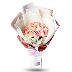 "My Candy" 10 Pastel Pink Roses - Valentine's collection